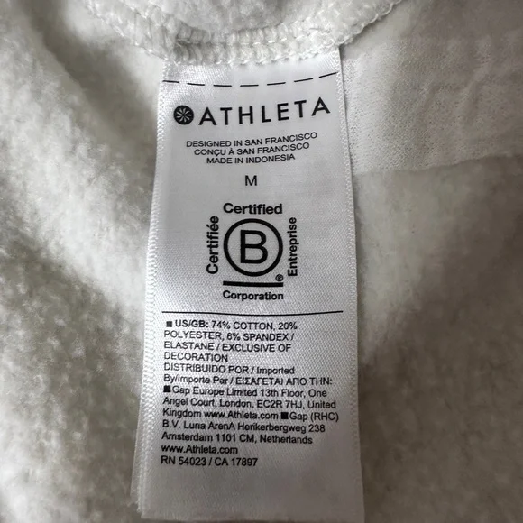 ATHLETA Embroidered Crew Neck Pullover Sweatshirt size Medium - Picture 8 of 8